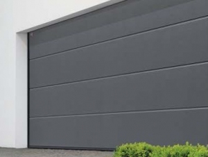 Hormann insulated Large rib sectional garage door in Anthracite Grey